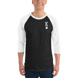 K Spades 3/4 sleeve raglan shirt