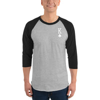 K Spades 3/4 sleeve raglan shirt