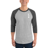 K Spades 3/4 sleeve raglan shirt